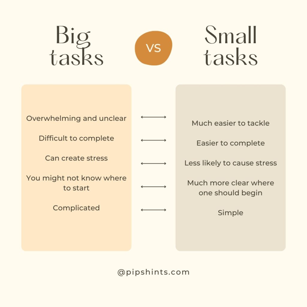 small tasks for routine